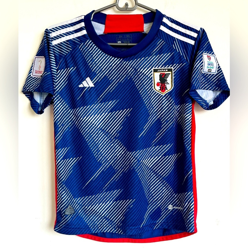 Adidas Authentic Japan Home Jersey FIFA 2022 World Cup Kids slim fit size 6-8 yo